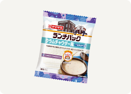 千葉経済大学附属高等学校の学生と共同で企画した「クラムチャウダー風（千葉県産牛乳）」