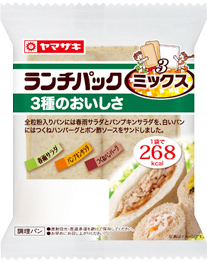 ３種のおいしさ（つくねハンバーグ・春雨サラダ・パンプキンサラダ）