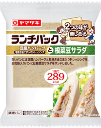 豆腐ハンバーグと根菜豆サラダ