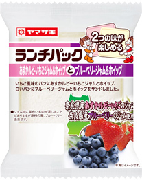あすかルビーいちごジャム＆ホイップとブルーベリージャム＆ホイップ